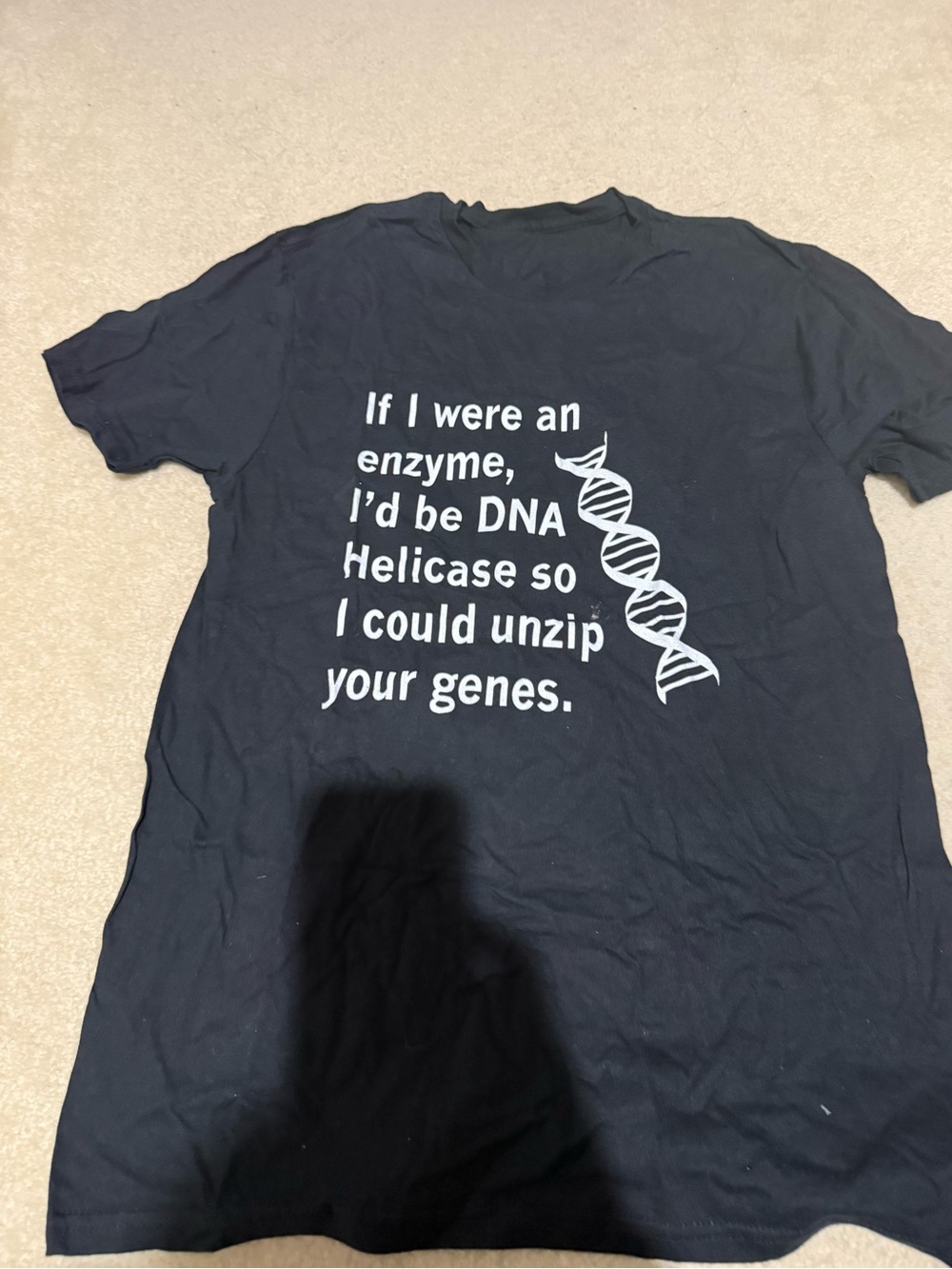 Black Graphic DNA Pun T-Shirt